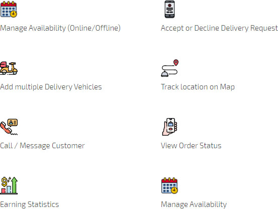 Delivery Driver Features