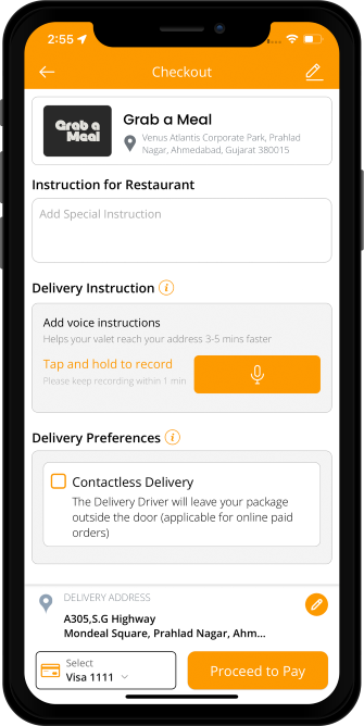 user confirm order to check out