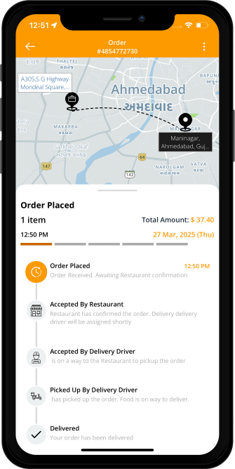user track the order