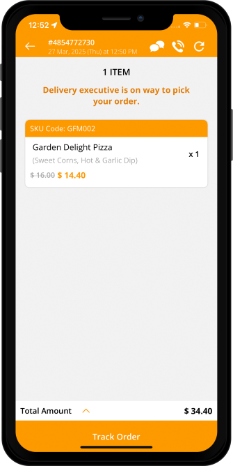 restaurant get notification for driver accept order