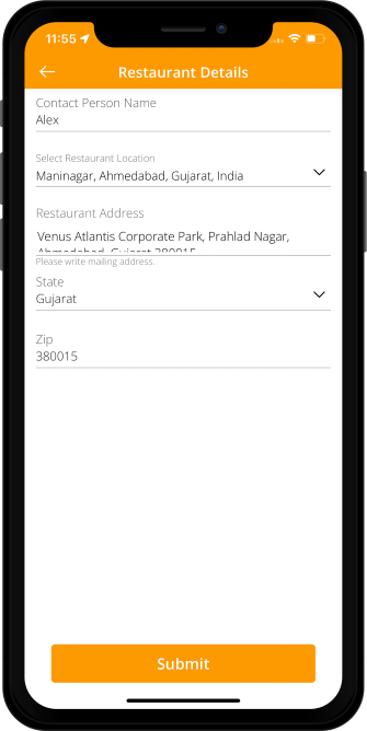 restaurant order details
