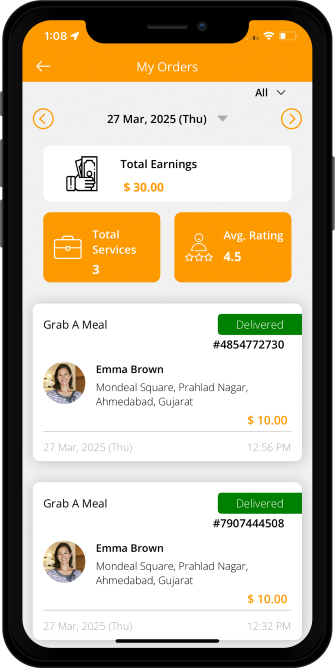 driver check already delivered order history
