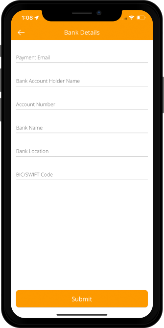 driver fill bank details
