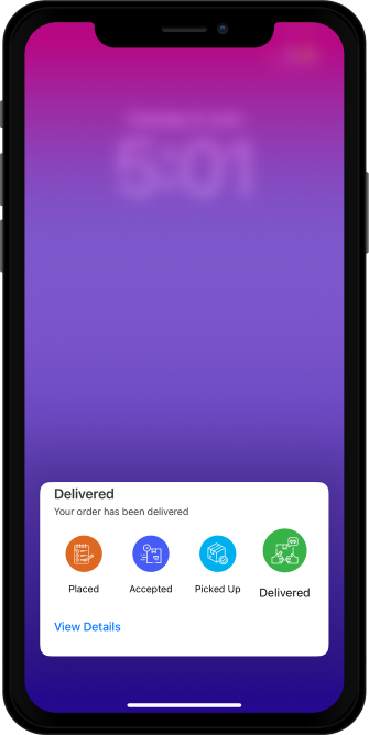 Graphical in app notification