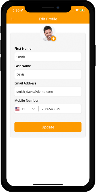 user, restaurant, driver edit profile