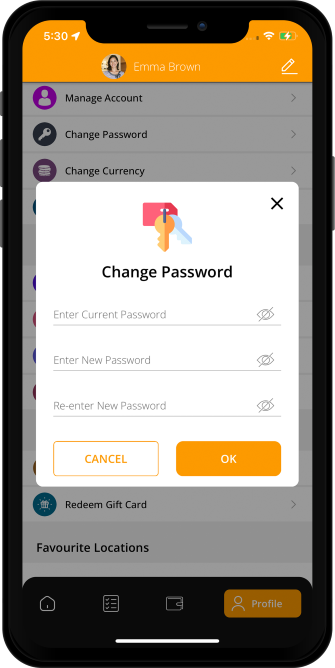 user, restaurant, driver edit profile