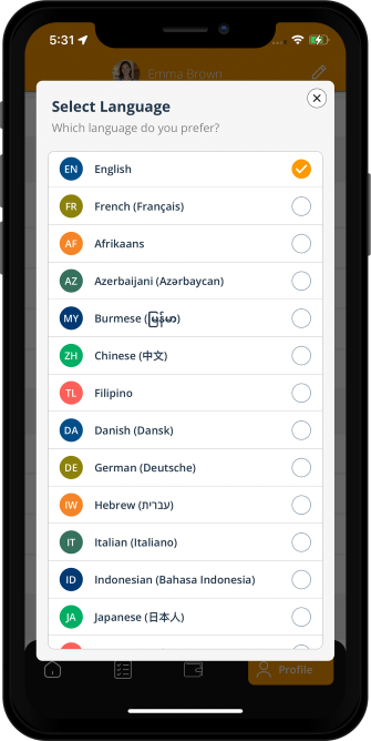 Change Language