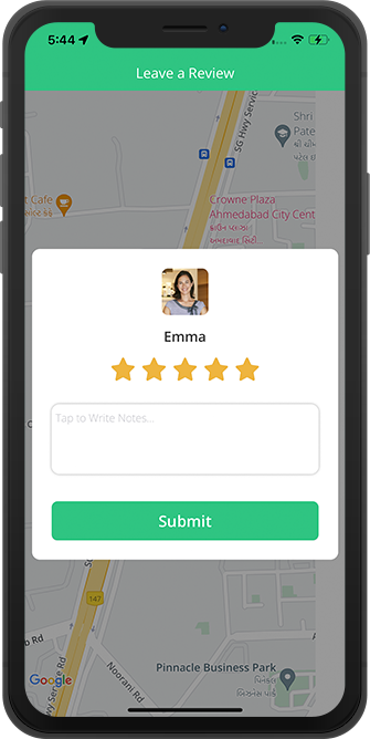 driver rate & review to customer & Store