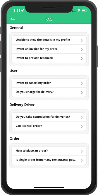 help when issues with delivery