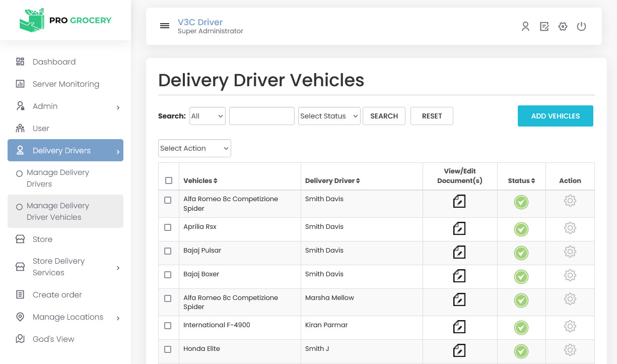 Delivery Driver Vehicles