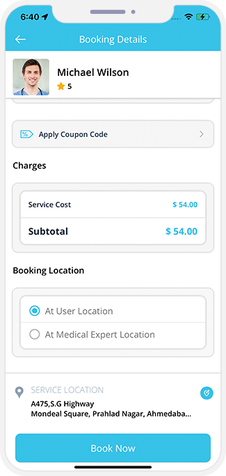 Select booking location