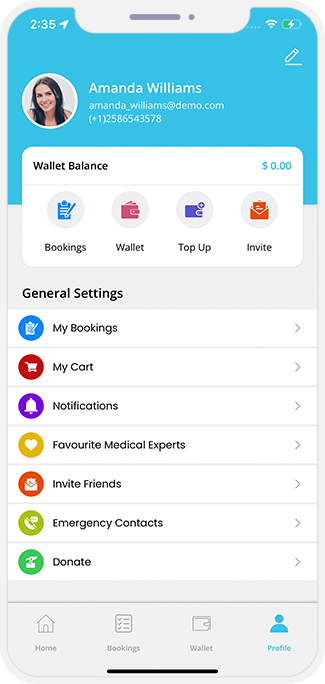 user app menu