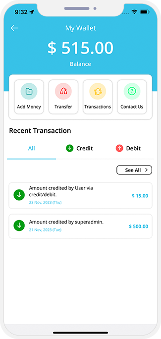 user and Medical Expert manage their wallet