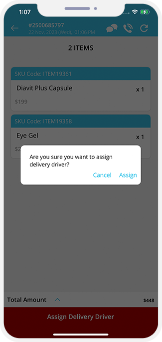 assign driver