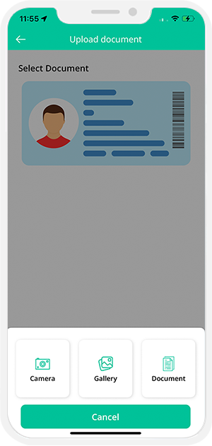 Service providers upload ID documents from panel