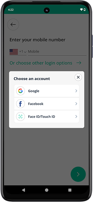 choose an account for login