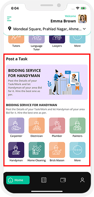 choose service categories