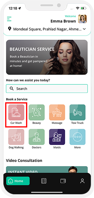 choose service categories