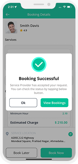 Select booking location