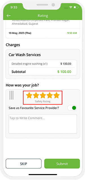 user and provider manage their wallet
