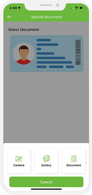 Service providers upload ID documents from panel