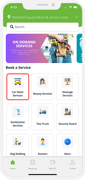 choose service categories