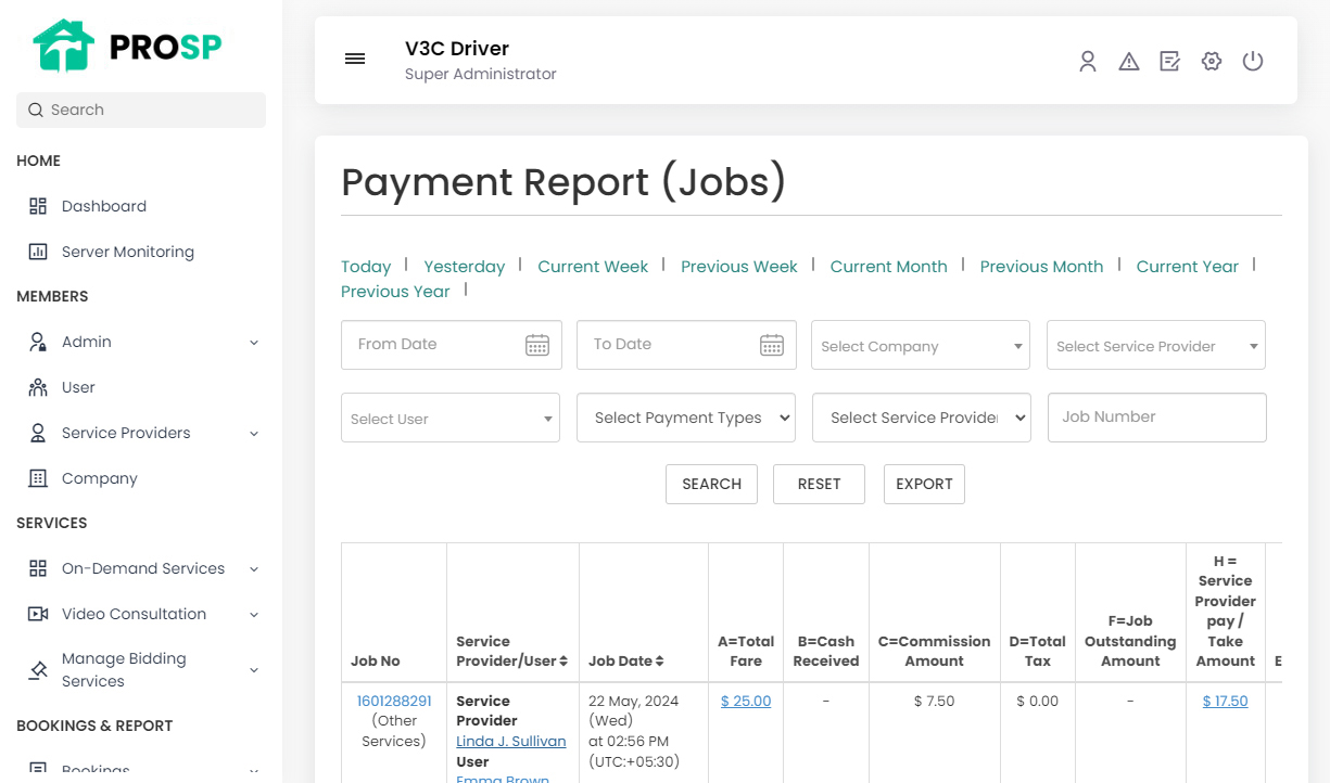 Payment Report