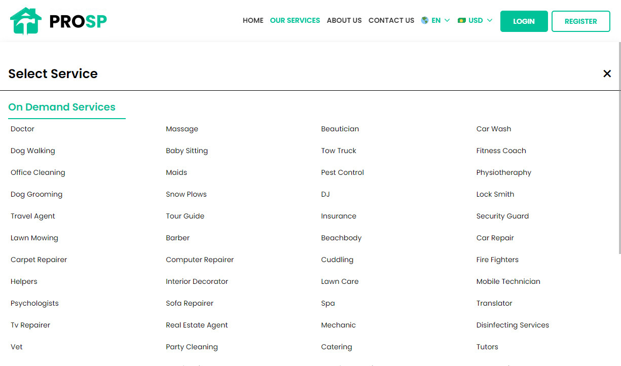 Select Your Service