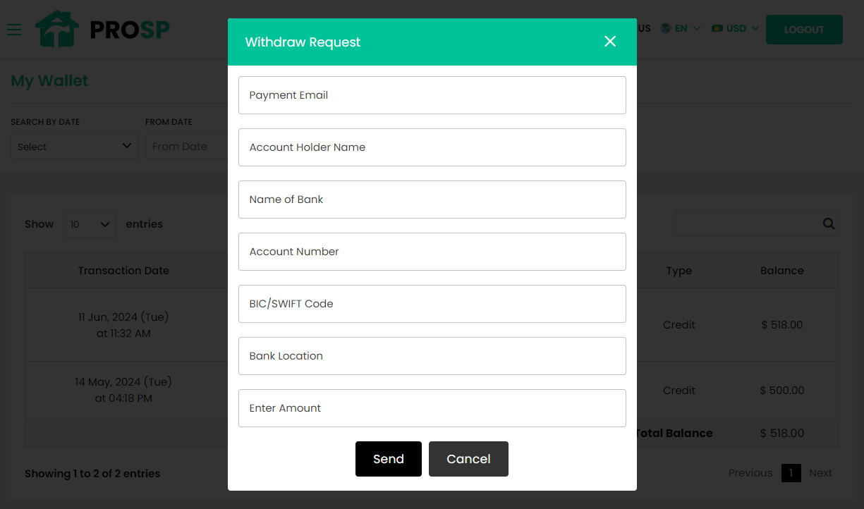 Service Provider Wallet