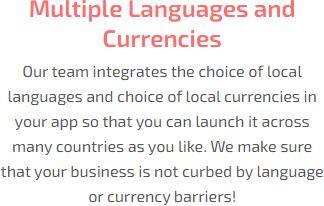 Multiple Languages and Currencies