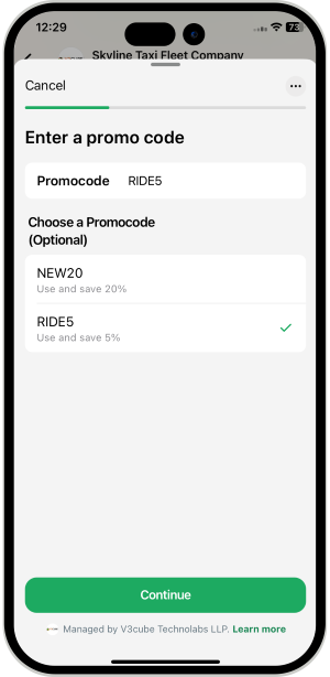 User App Main Screen
