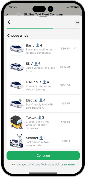 User App Main Screen