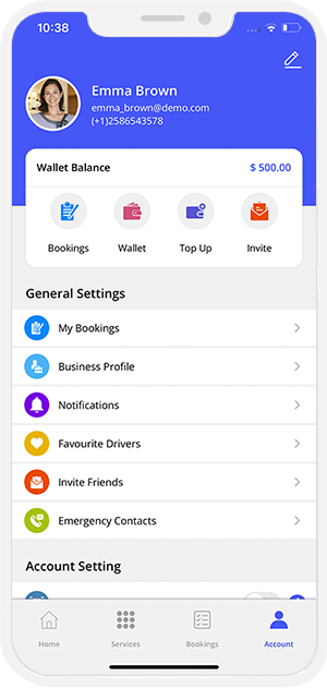 App setting option