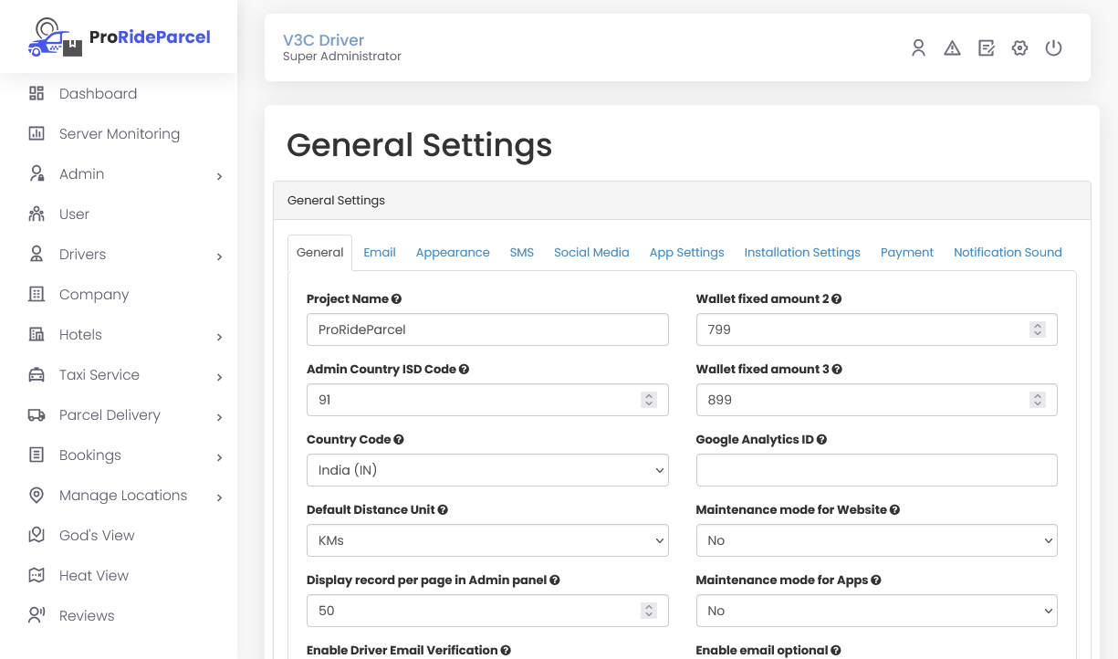 General Settings