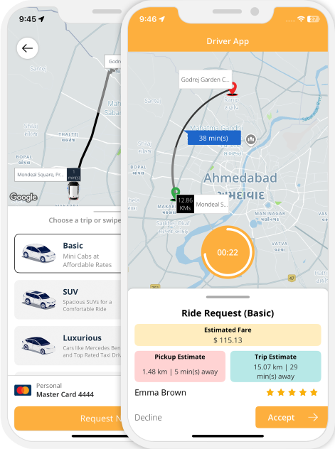 cab booking App development
