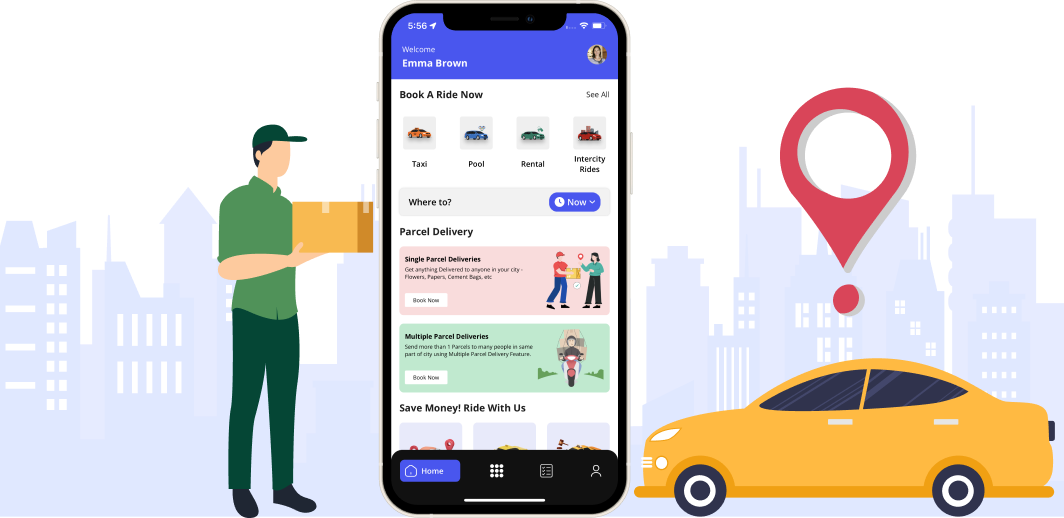 Ride Plus Delivery app