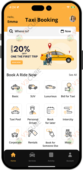 yellow taxi app color theme