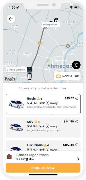 rider choose personal or business profile