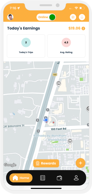 condition for driver to start a trip