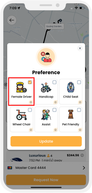 gender based rides preference