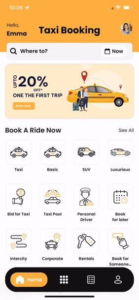 user-friendly taxi app