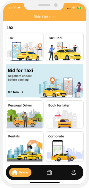 user select service and location