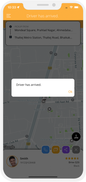 User app menu screen
