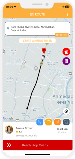 she has reached at Stop Over point 1