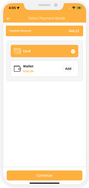 select payment mode
