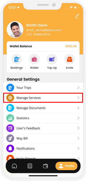 choose service categories