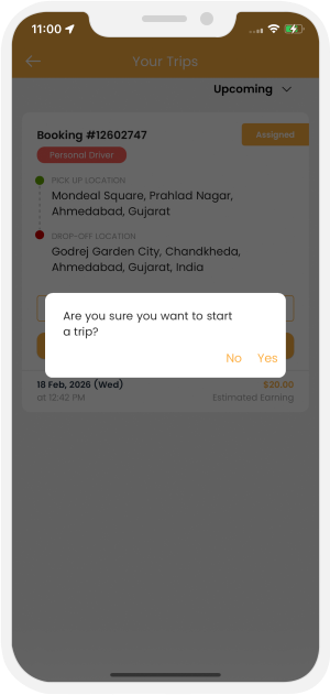 Select booking location