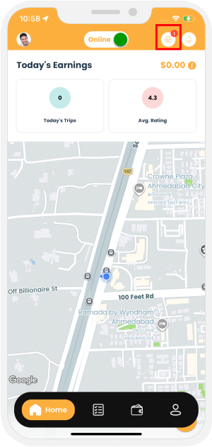 Select booking location