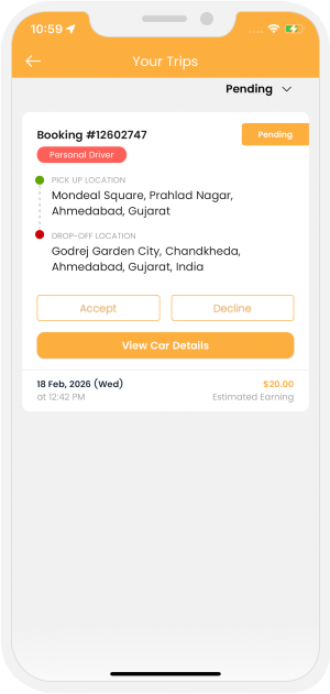 Select booking location