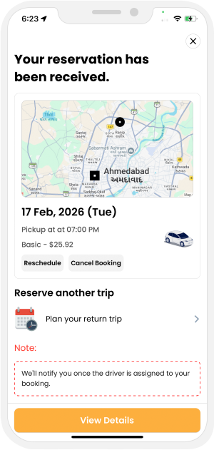 Booking request message
